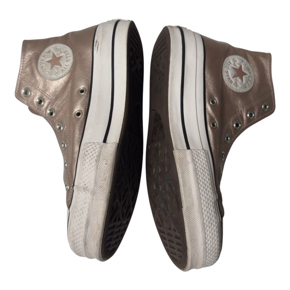 Women's Chuck Taylor All Star Lift Metallic Leather High Top SZ 8 562773C - Picture 7 of 12